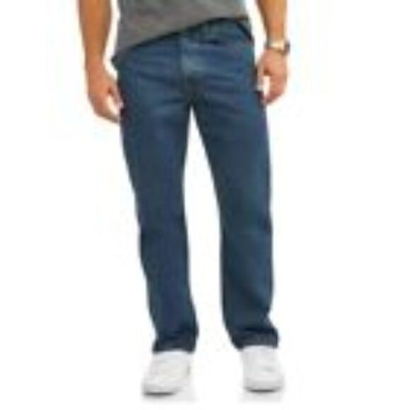 Men's Jeans Relaxed Fit 100% Cotton NEW IN PACKAGE George Denim - Picture 1 of 4